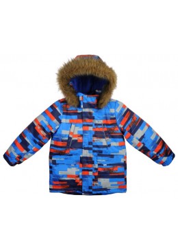 Garden baby зимняя куртка для мальчика 105550-63/33 синий-серый